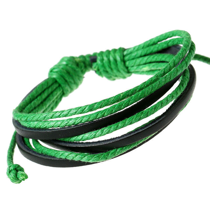 Leisure Retro Hand Woven Leather Bracelet