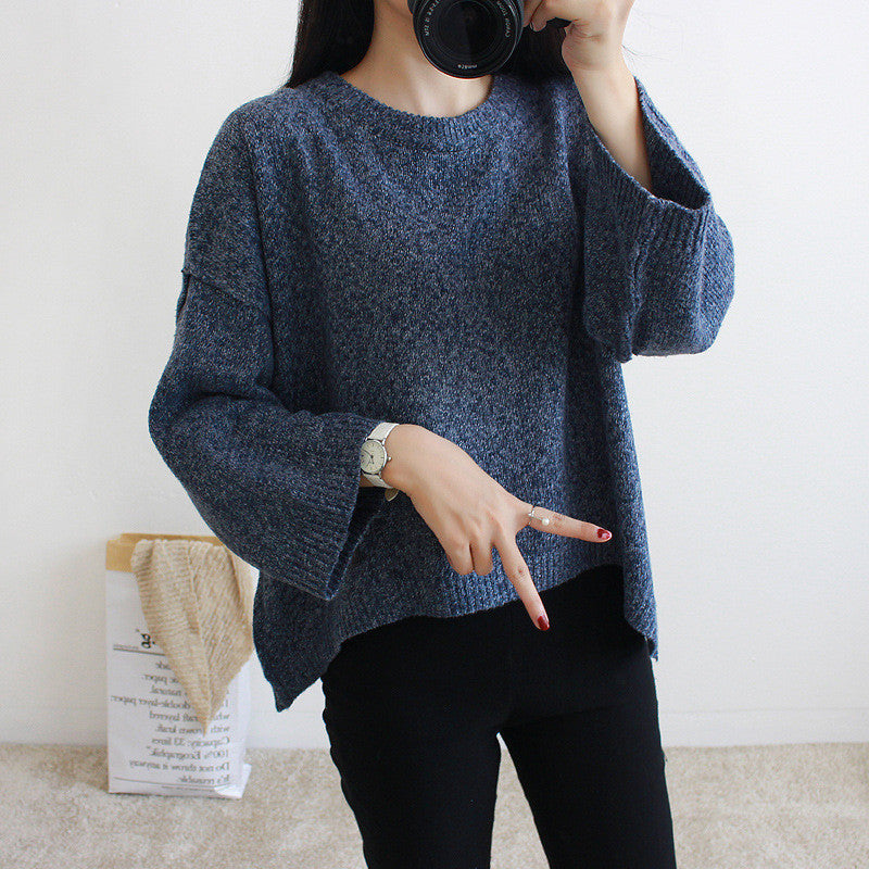 Loose Batwing Sleeve Pullover Knitting Sweater