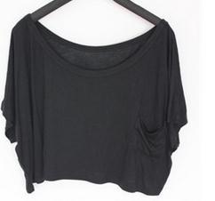 Scoop Casual Short Sleeve Pocket Short Midriff-baring T-shirt - Meet Yours Fashion - 4