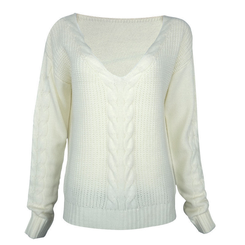 Bubble Hollow Out Long-Sleeved Sweater