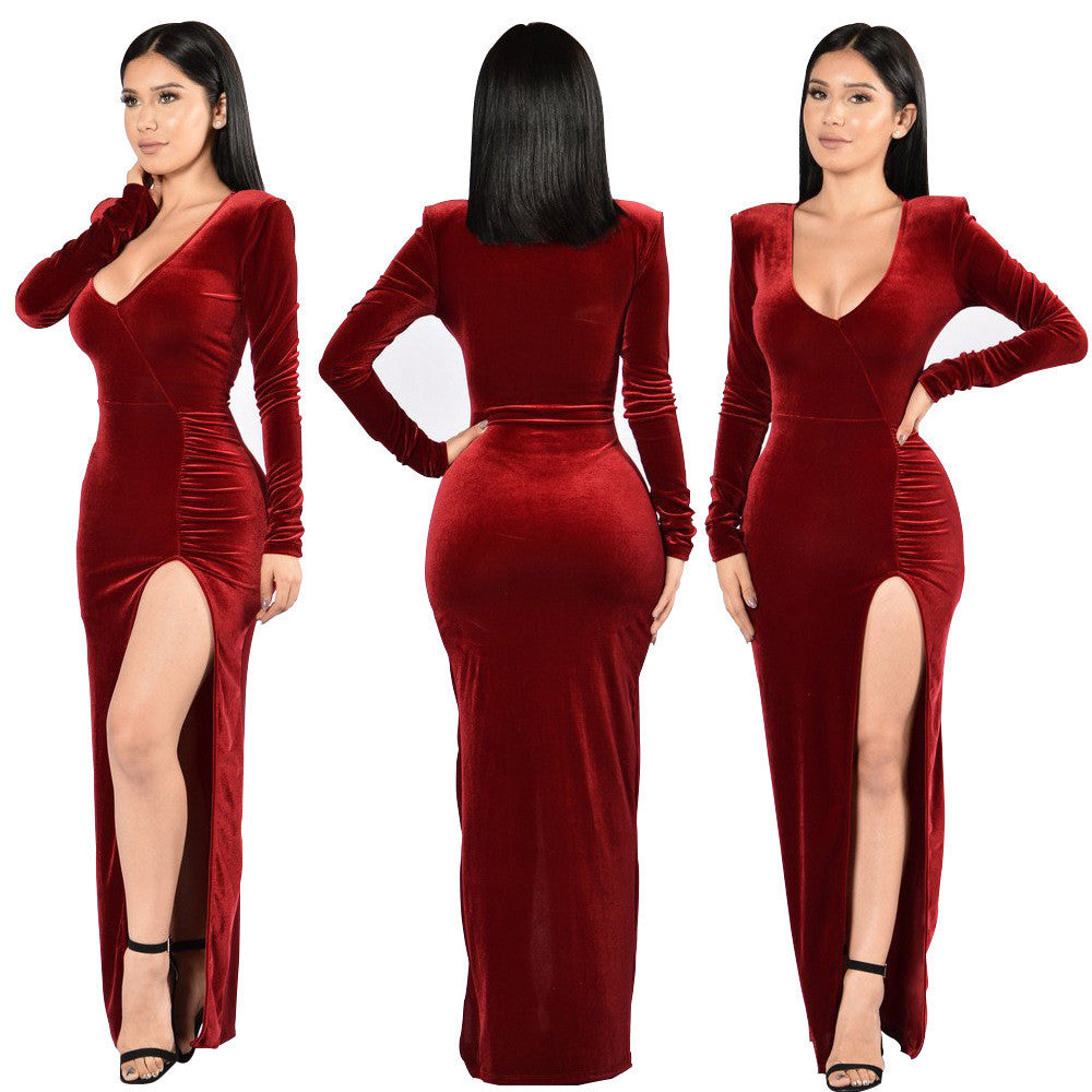 Sexy Christmas Long Evening Party Dress