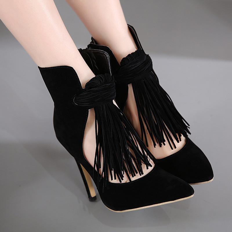 Beautiful Tassls Stiletto Heel Heels Shoes
