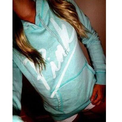 Letter Print Candy Color Loose Hoodie