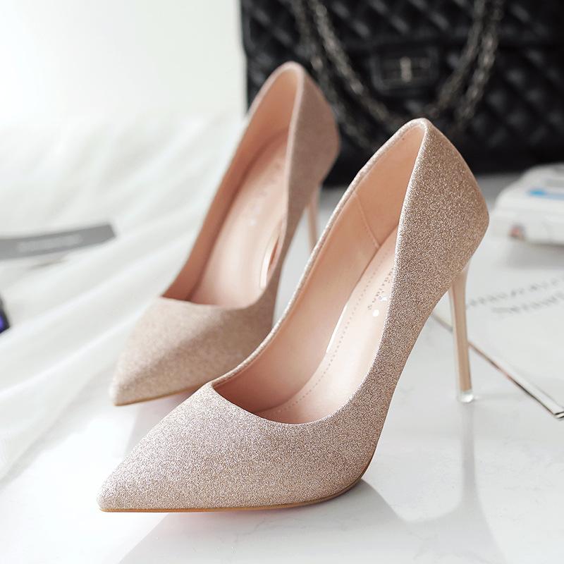 Shinning Rhinestone Pointed Toe Stiletto High Heels Party Shoes