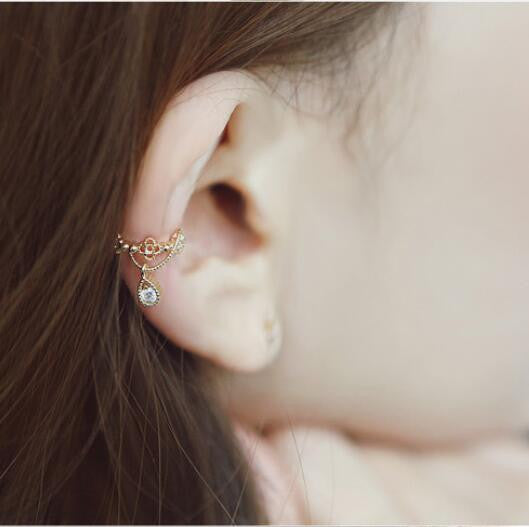 Crystal Water Drop Beautiful Ear Clip