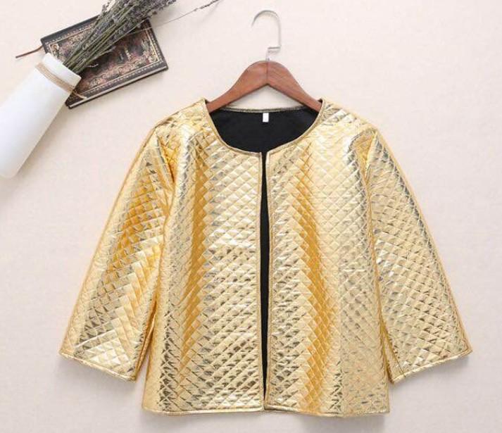 Long Sleeves Pure Color Round Collar Short Jacket