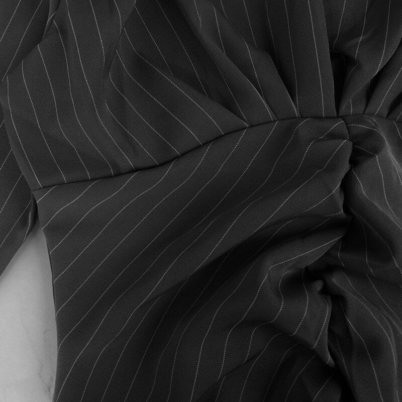 Turtleneck Long Sleeve Ruched Short Dress