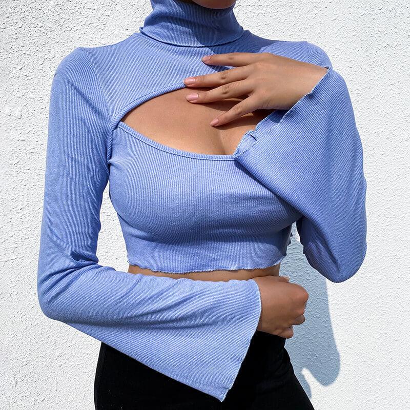 High Neck Short Crop Top