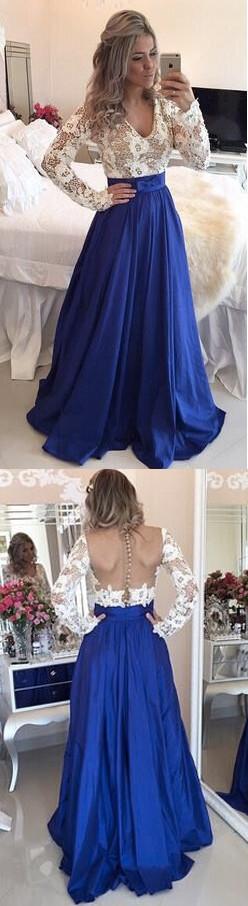 Backless V-neck Splicing Lace Hollow Out Long Party Dress - Oh Yours Fashion - 2