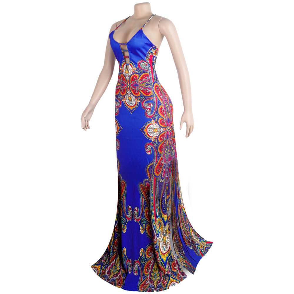 Ethnic Style Slim Long Dress