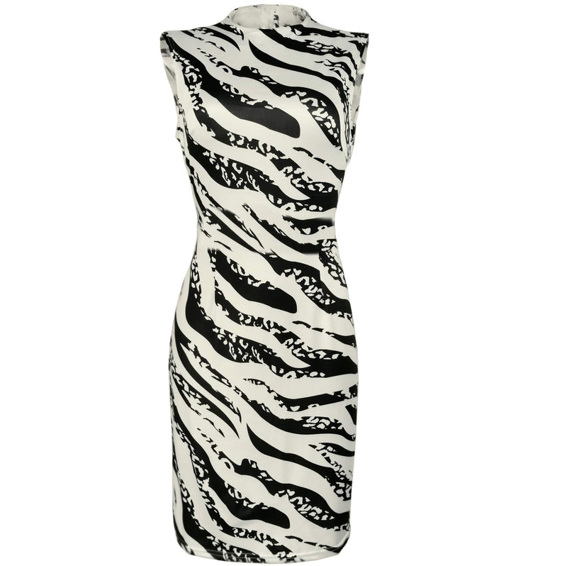 Stripe Print Scoop Sleeveless Short Dress – May Your Fashion