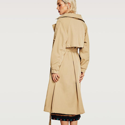 Tie Waist Double Breasted Trench Coat