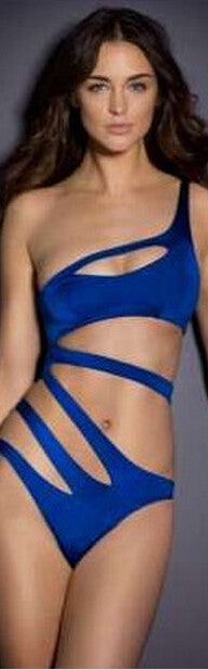 One Shoulder Hollow Out Bandage One Piece Swimwear
