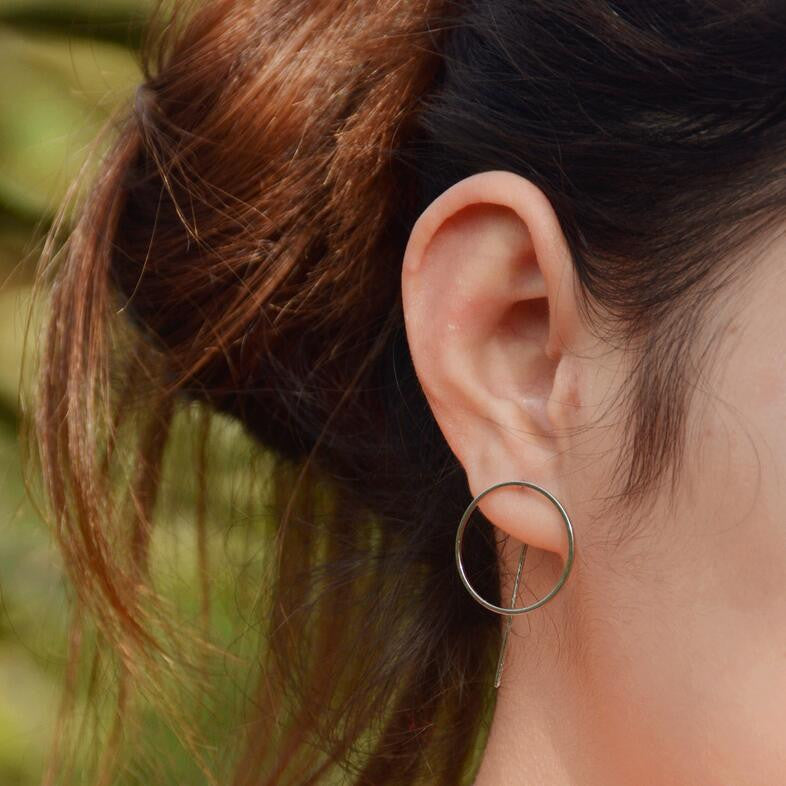Fashion Personality Geometric Circle Stud Earrings