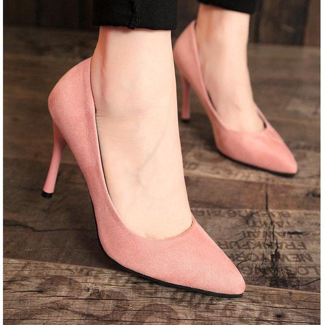 Candy Color Low Cut Pointed Toe Stiletto High Heels Party Shoes