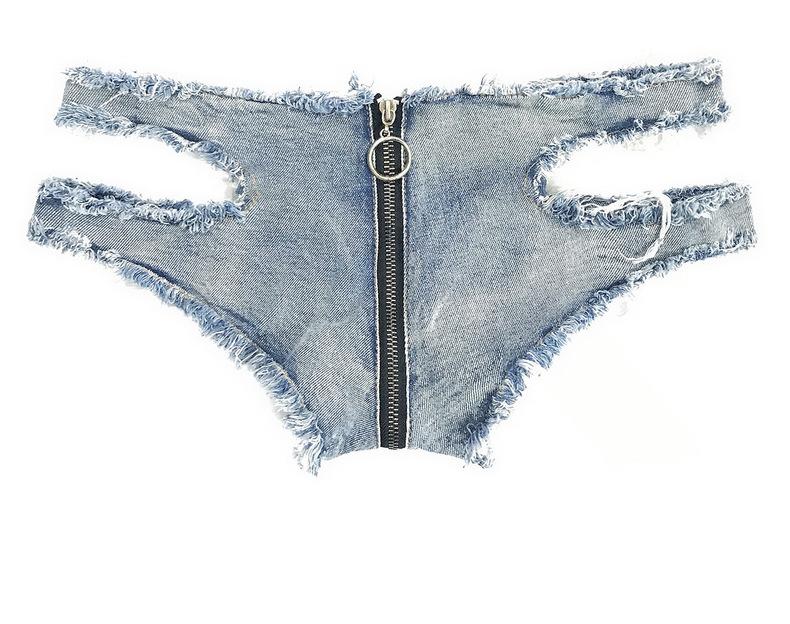 Low waist sexy pierced women's jeans denim shorts – May Your Fashion