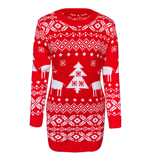 Christmas Reindeer Sweater Dress