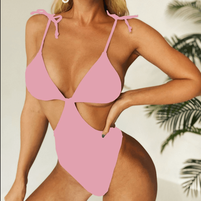 Cutout Slimming Backless High Cut Swimsuits