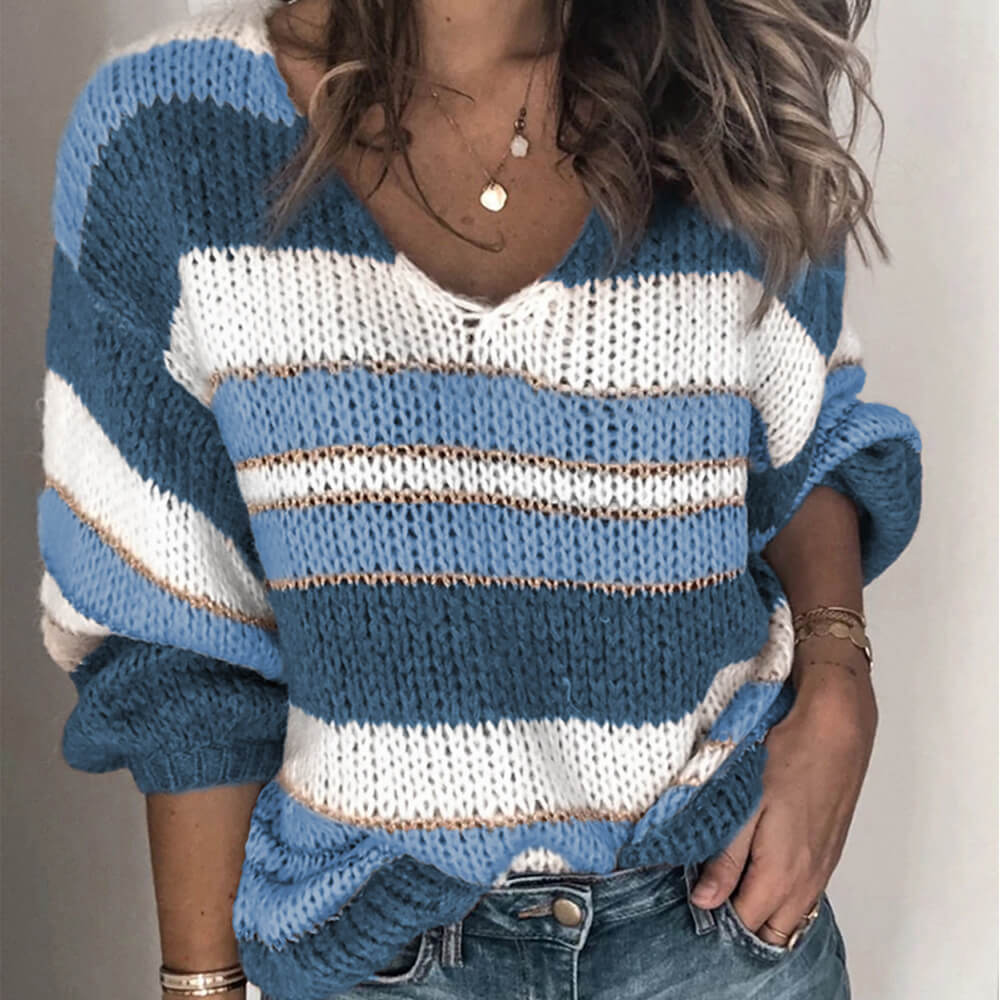 Oversized Sweater | Colorblock Sweater | Striped Sweater