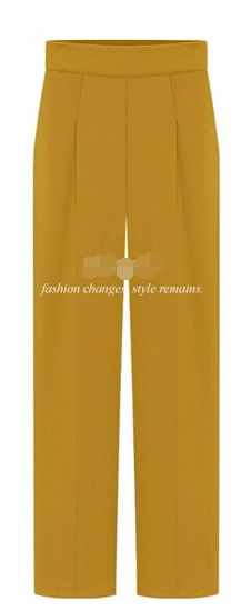 Straight Pure Color Casual Wide Legs Pants