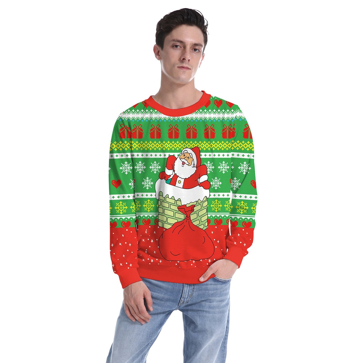 Santa Claus Gifts 3D Print Women Christmas Party Sweatshirt