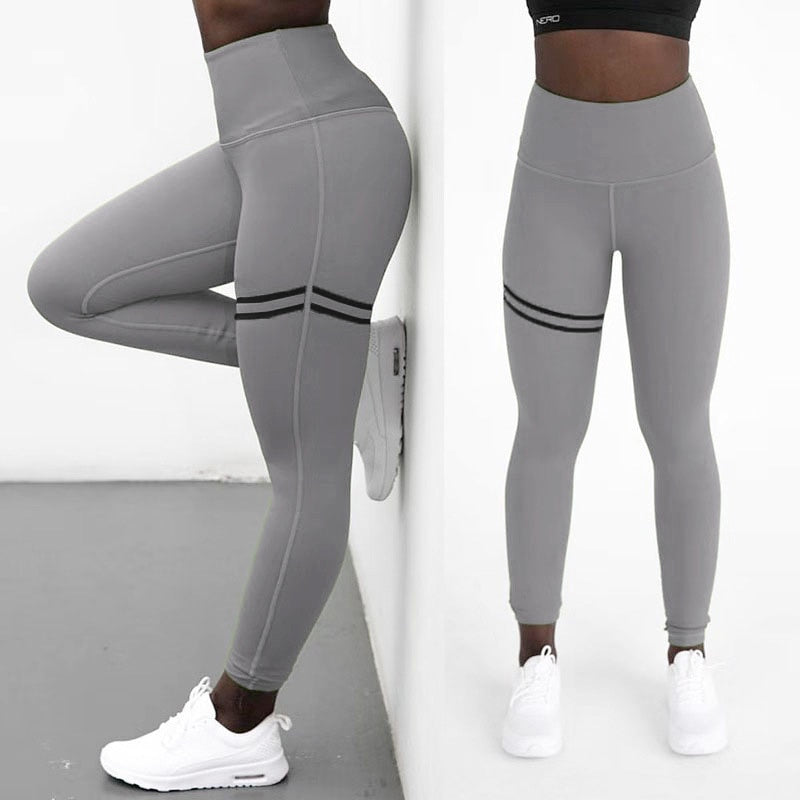 Sexy High Waist Stripes Skinny Leggings Pants