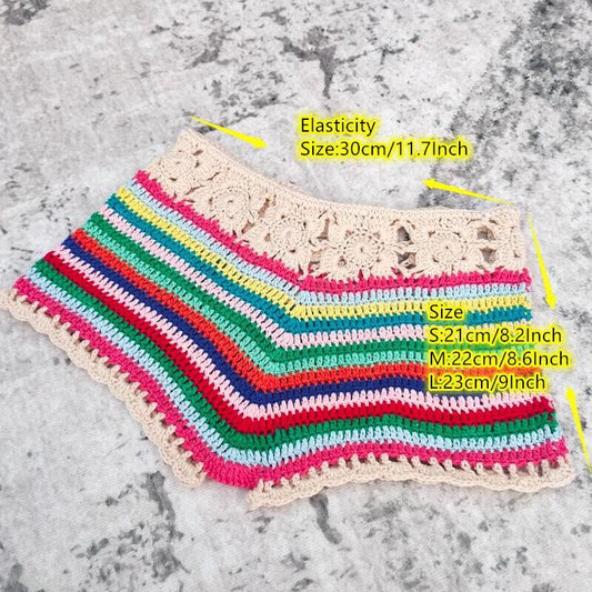 Handcrafted Crochet Sexy Bikini Beach Shorts Swimwear