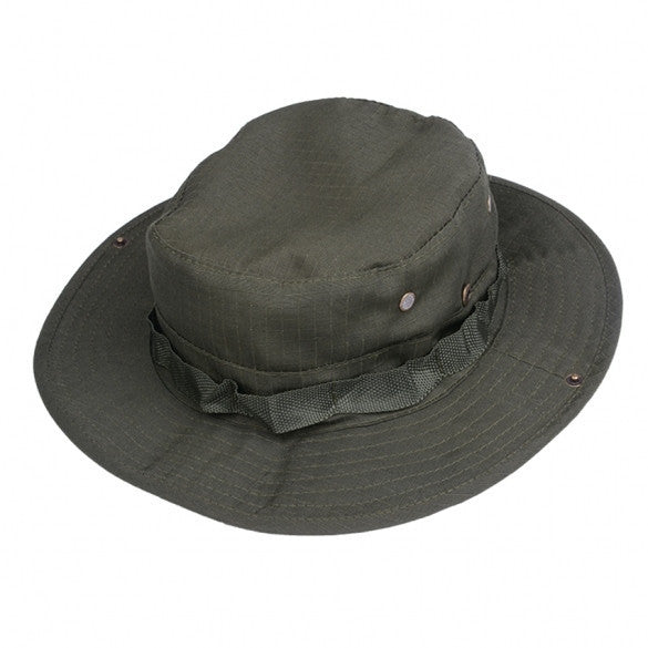Fishing Hiking Boonie Snap Brim Military Bucket Sun Hat Cap Woodland Camo New