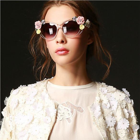 2016 Vintage Shades Women Designer Rose Flowers Sunglasses - MeetYoursFashion - 7