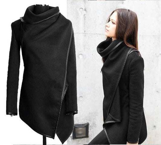 Long Irregular Thickening Woolen Overcoat - Meet Yours Fashion - 2