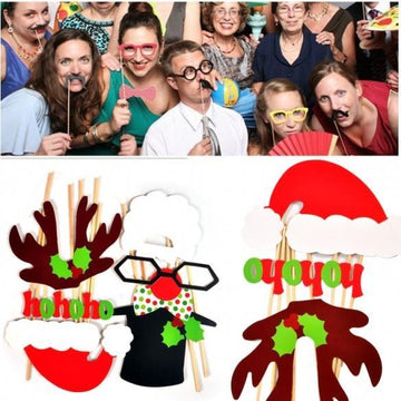 Free Shipping Clearence New Fashion 17Pcs And 47Pcs DIY Props Wedding Moustache Lips Christmas Party Mask