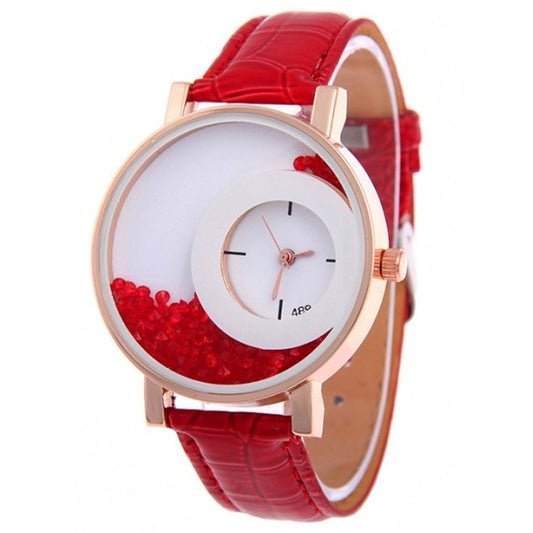 Fashion 5 Colors Ladies Synthetic Leather Strap Analog Quartz Wrist Watch Casual Women Dress Watches Hot