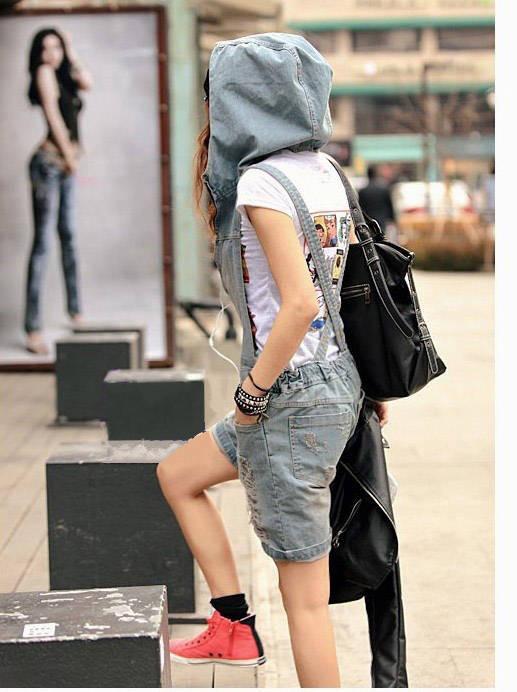 Retro Hole Zipper V-neck Casual Cap Sleeveless Jumpsuits - Meet Yours Fashion - 4
