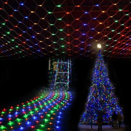 Colorful 200 LED Net Mesh Decorative Fairy Lights Twinkle Lighting Christmas Wedding Party EU/110-240V