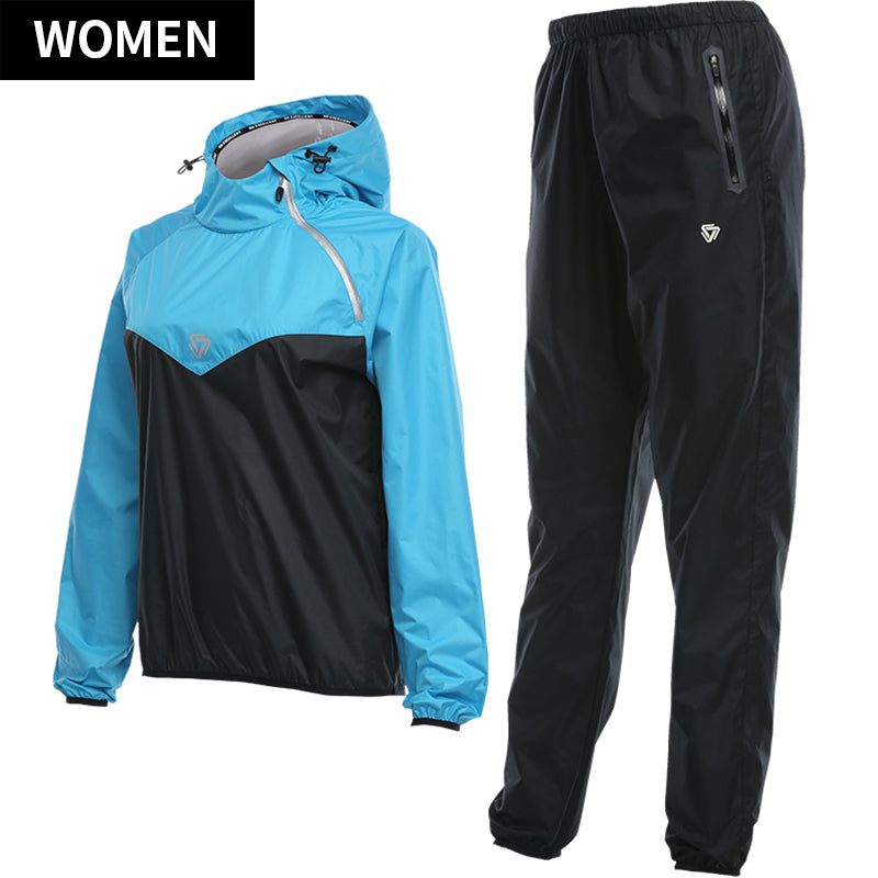 Womens Gym Clothing Set Hoodies Pullover Sportswear Running Fitness Weight Loss Sweating Sports Suit