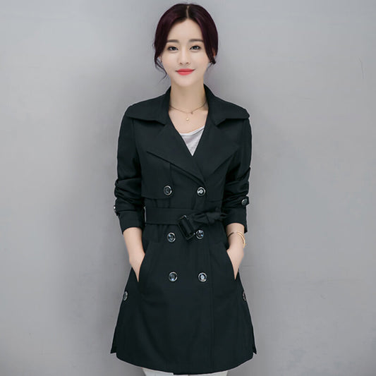 Double Breasted Midi Trench Coat