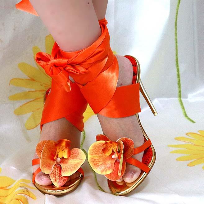 Flower Gladiators Strappy Ankle Cutout Sandals