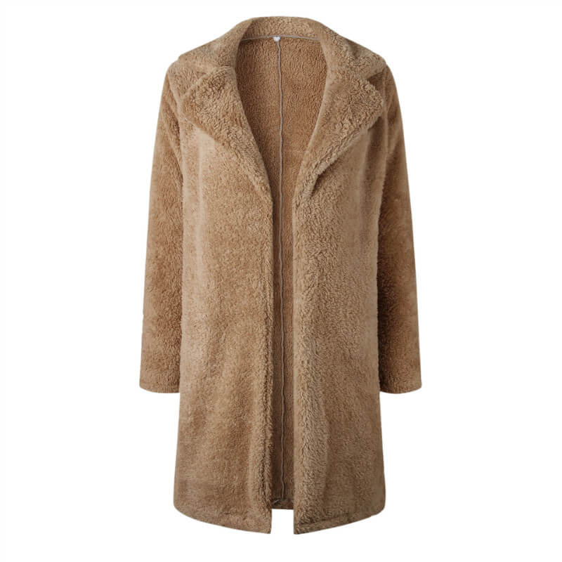 Lapel Teddy Cardigan Coat
