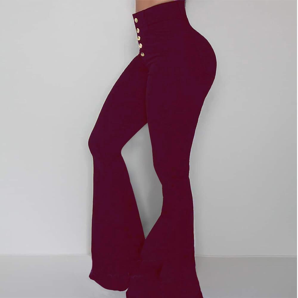 Sexy High Waist Bodycon Flare Pants