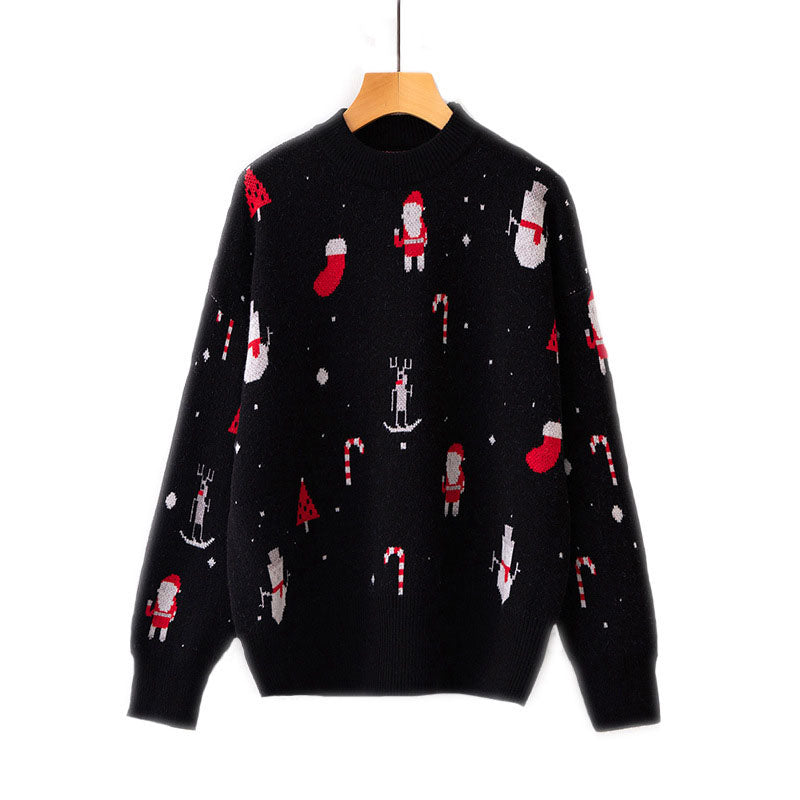 Crewneck Knit Christmas Pullover Sweater