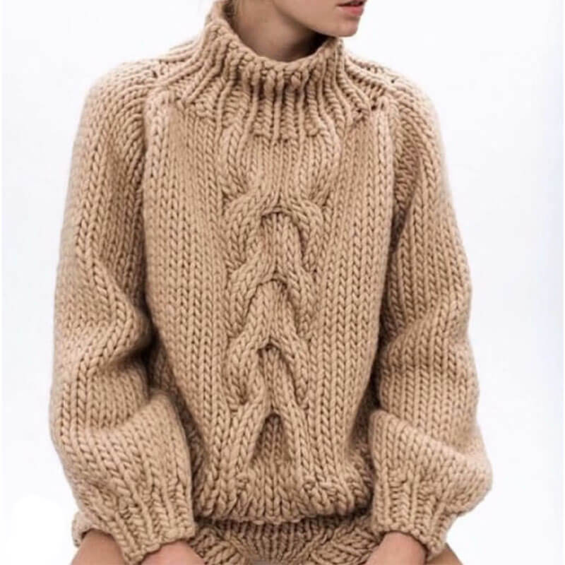 Cable Knitted Warm Sweater