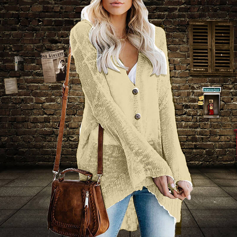 Bell Sleeve High Low Cardigan Sweater
