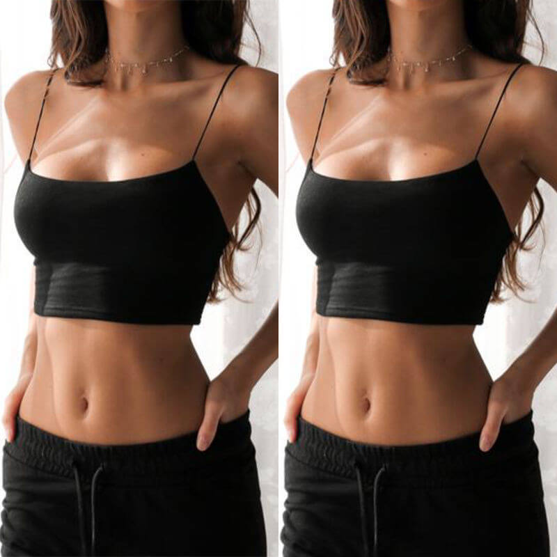 Thin Spaghetti Straps Short Crop Top