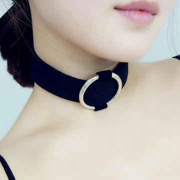 Alloy Circle Lint Collars Necklace
