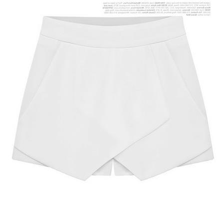 Cross Over High Waist Pure Color Shorts - Meet Yours Fashion - 3