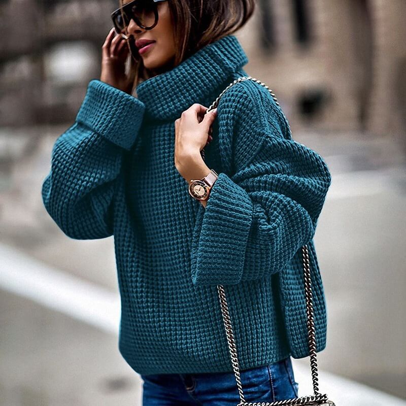 Turtleneck Loose Casual Long Bell Sleeve Sweaters
