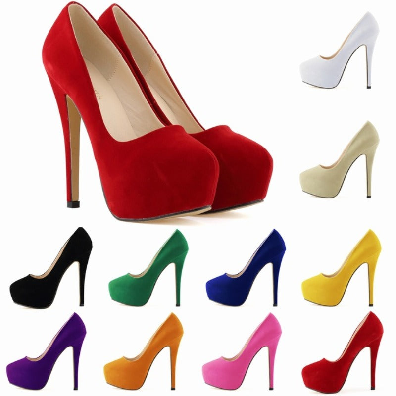 Elegant Deep Vamp for Wedding Banquets High Heels Shoes