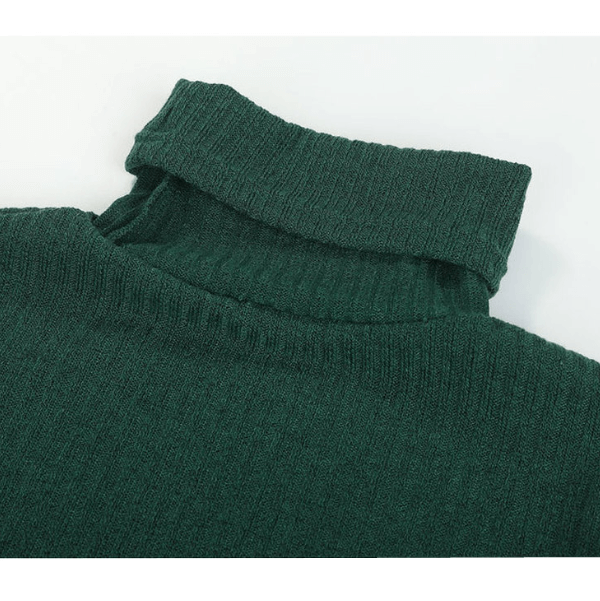 Turtleneck Long Sleeves Corset Sweater Bodysuit