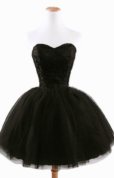 Strapless Short Solid Color Little Black Dress - May Your Fashion - 2