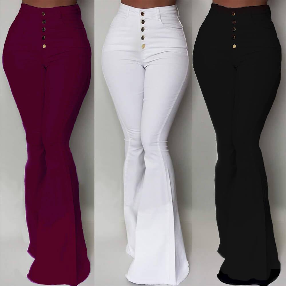 Sexy High Waist Bodycon Flare Pants